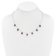 Sterling Silver RH 7-8mm Black Teardrop FWC Pearl Dangle Necklace 17.5 in - Birthstone Company
