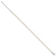 Sterling Silver Rh-plated 6-7mm FWC Pearl w/2in Ext Anklet