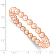 6-7mm Pink Freshwater Cultured Pearl Stretch Bracelet - Birthstone Company
