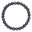 6-7mm Black Freshwater Cultured Pearl Stretch Bracelet - Birthstone Company