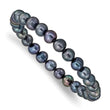 6-7mm Black Freshwater Cultured Pearl Stretch Bracelet - Birthstone Company