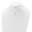 Sterling Silver Madi K Rhodium-plated Polished White Rice 6-7mm Freshwater Cultured Pearl Children's Necklace 14 in - Birthstone Company