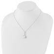 Sterling Silver Rhod-plat 10-11mm White FWC Pearl Necklace