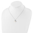 Sterling Silver Rhod Plat 8-9mm White FWC Pearl Necklace