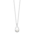 Sterling Silver Rhodium-plated 6-7mm White Button FWC Pearl Necklace