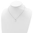 Sterling Silver Rhod-plat 7-7.5mm White Round FWC Pearl Necklace