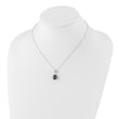 Sterling Silver Rhodium-plated 8-9mm Black Rice FWC Pearl CZ Necklace