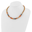 Sterling Silver Multi Stone 18.5in With 2 Inch Extention Necklace - Birthstone Company