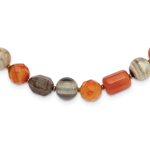 Sterling Silver Multi Stone 18.5in With 2 Inch Extention Necklace - Birthstone Company
