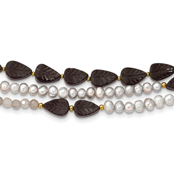 Sterling Silver Gold-plated Multi Stone Adj. 17in or 40in Necklace - Birthstone Company