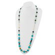Green Amazonite Necklace in Gold-Plated Sterling Silver, 40 in - Birthstone Company