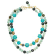 Green Amazonite Necklace in Gold-Plated Sterling Silver, 40 in - Birthstone Company