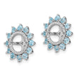 Sterling Silver Rhodium Diam. & Swiss Blue Topaz Earring Jacket