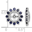 Sterling Silver Rhodium Diam. & Created Sapphire Earring Jacket - Birthstone Company