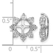 Sterling Silver Rhodium Diam. & White Topaz Earring Jacket - Birthstone Company
