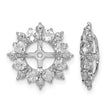Sterling Silver 925 Earring Jackets with White Topaz & Diamond - Birthstone Company