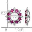 Sterling Silver 925 Earring Jackets with Created Ruby and Diamond Elegance - Birthstone Company