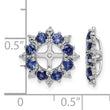 Sterling Silver Sapphire & Diamond Earring Jackets, Elegant Women's Design - Birthstone Company