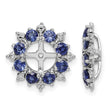Sterling Silver Sapphire & Diamond Earring Jackets, Elegant Women's Design - Birthstone Company
