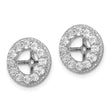 Sterling Silver Rhodium Plated White Topaz & Diamond Earring Jackets - Birthstone Company