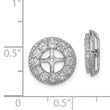 Sterling Silver Rhodium Plated White Topaz & Diamond Earring Jackets