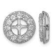 Sterling Silver Rhodium Plated White Topaz & Diamond Earring Jackets - Birthstone Company