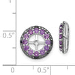Sterling Silver Amethyst & Black Sapphire Earring Jackets Polished Elegance