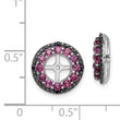 Sterling Silver 925 Rhodolite Garnet & Black Sapphire Earring Jackets Elegant Women's Birthstone Design - Birthstone Company