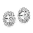 Sterling Silver Rhodium Diam. Earring Jacket - Birthstone Company