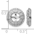 Sterling Silver Rhodium Diam. Earring Jacket - Birthstone Company