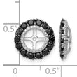 Sterling Silver 925 Earring Jackets with Black Sapphire & Diamond Prong Set - Birthstone Company