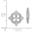 Sterling Silver White Topaz & Diamond Earring Jackets Elegant Polished Finish