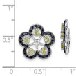 Sterling Silver Peridot & Black Sapphire Earring Jackets - Birthstone Company