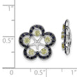 Sterling Silver Peridot & Black Sapphire Earring Jackets