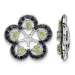 Sterling Silver Peridot & Black Sapphire Earring Jackets - Birthstone Company
