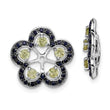 Sterling Silver Peridot & Black Sapphire Earring Jackets