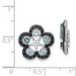 Sterling Silver Blue Topaz & Black Sapphire Earring Jackets by