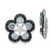 Sterling Silver Blue Topaz & Black Sapphire Earring Jackets by