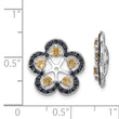 Sterling Silver Citrine & Black Sapphire Earring Jackets by