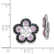 Sterling Silver 925 Pink & Black Sapphire Earring Jackets for October Birthstone Elegance - Birthstone Company