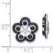 Sterling Silver Sapphire Earring Jackets with Rhodium Plating