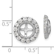 Sterling Silver Rhodium Diam. & White Topaz Earring Jacket
