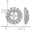 Sterling Silver Rhodium Diam. & White Topaz Earring Jacket - Birthstone Company