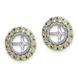 Sterling Silver Peridot Diamond Earring Jackets Elegant Birthstone Design