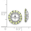 Sterling Silver Peridot Diamond Earring Jackets Elegant Birthstone Design