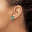 Sterling Silver Earring Jackets with Lab-Created Emeralds & Diamonds - Birthstone Company