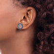 Sterling Silver 925 Earring Jackets with Lab-Created Sapphire and Diamond - Birthstone Company
