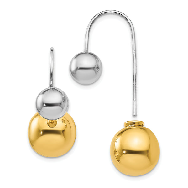 Sterling Silver & Gold-tone Dangle Earrings