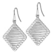 Sterling Silver Rhodium-plated Shepherd Hook Earrings