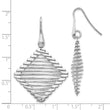 Sterling Silver Rhodium-plated Shepherd Hook Earrings